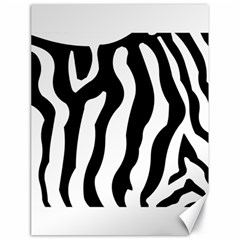 Zebra Horse Pattern Black And White Canvas 18  X 24  by picsaspassion