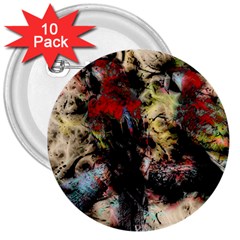 Ara Bird Parrot Animal Art 3  Buttons (10 Pack)  by Wegoenart