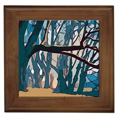 Forest Artwork Card Greeting Woods Framed Tiles by Wegoenart