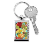 Fruit Picture Drawing Illustration Key Chains (Rectangle)  Front