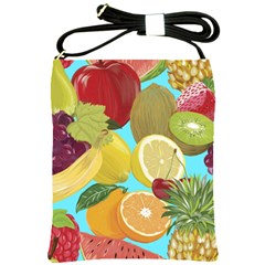 Fruit Picture Drawing Illustration Shoulder Sling Bag by Wegoenart