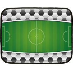 Background Sports Soccer Football Double Sided Fleece Blanket (mini)  by Wegoenart