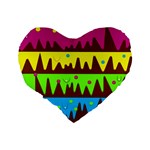 Illustration Abstract Graphic Standard 16  Premium Heart Shape Cushions Back