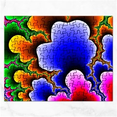 Fractal Background Pattern Color Rectangular Jigsaw Puzzl by Wegoenart