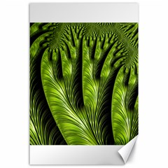 Fractal Background Abstract Green Canvas 24  X 36  by Wegoenart