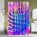 Pink, Blue And Yellow Abstract Coneflower Shower Curtain 48  x 72  (Small)  Curtain(48  X 72 ) - 42.18 x64.8  Curtain(48  X 72 )