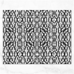 Black And White Intricate Modern Geometric Pattern Rectangular Jigsaw Puzzl by dflcprintsclothing