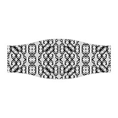 Black And White Intricate Modern Geometric Pattern Stretchable Headband by dflcprintsclothing