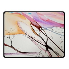 Art Painting Abstract Canvas Double Sided Fleece Blanket (small)  by Pakrebo