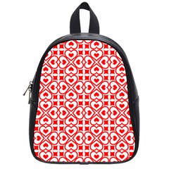 Background Card Checker Chequered School Bag (small) by Pakrebo