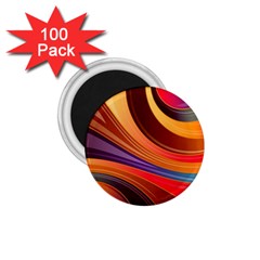 Abstract Colorful Background Wavy 1 75  Magnets (100 Pack)  by Pakrebo