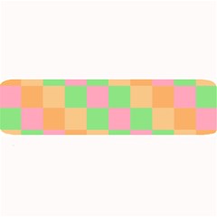 Checkerboard Pastel Squares Large Bar Mats by Pakrebo