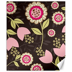 Flowers Wallpaper Floral Decoration Canvas 20  X 24  by Pakrebo