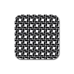 Ellipse Pattern Background Rubber Square Coaster (4 Pack)  by Pakrebo