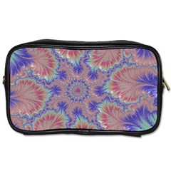 Purple Splat Fractal Art Toiletries Bag (two Sides) by Pakrebo