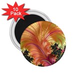 Fractal Feather Artwork Art 2.25  Magnets (10 pack)  Front