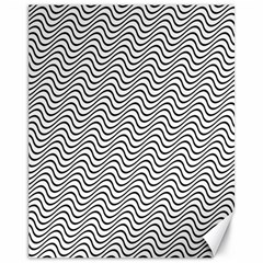 Wave Wave Lines Diagonal Seamless Canvas 11  X 14  by Pakrebo