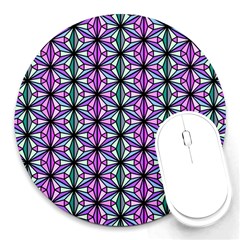 Geometric Patterns Triangle Seamless Round Mousepads by Pakrebo