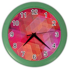 Abstract Background Texture Color Wall Clock by Pakrebo