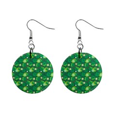 4 Leaf Clover Star Glitter Seamless Mini Button Earrings by Pakrebo