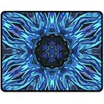 Background Blue Flower Double Sided Fleece Blanket (Medium)  58.8 x47.4  Blanket Front