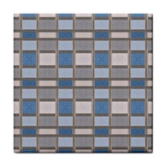 Abstract Seamless Fabric Blue Tile Coasters by Pakrebo