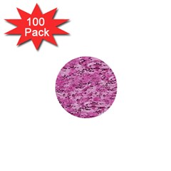 Pink Camouflage Army Military Girl 1  Mini Buttons (100 Pack)  by snek