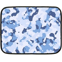 Standard Light Blue Camouflage Army Military Double Sided Fleece Blanket (mini)  by snek