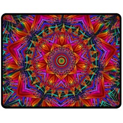 Kaleidoscope Pattern Ornament Double Sided Fleece Blanket (medium)  by Pakrebo