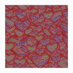 Love Hearts Valentines Connection Medium Glasses Cloth by Pakrebo