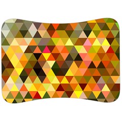 Abstract Geometric Triangles Shapes Velour Seat Head Rest Cushion by Mariart