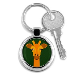 Giraffe Animals Zoo Key Chains (round)  by Mariart