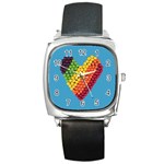 What A Sweet Heart Square Metal Watch Front