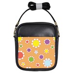 Floral Flowers Retro Girls Sling Bag Front