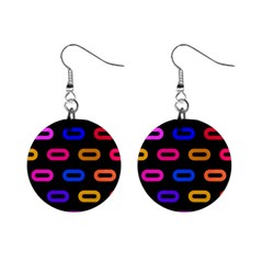 Pattern Background Structure Black Mini Button Earrings by Pakrebo