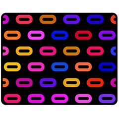 Pattern Background Structure Black Double Sided Fleece Blanket (medium)  by Pakrebo