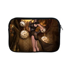 Wonderful Steampunk Lady Apple Ipad Mini Zipper Cases by FantasyWorld7