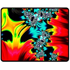 Fractal Mandelbrot Art Wallpaper Double Sided Fleece Blanket (medium)  by Pakrebo