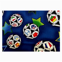 Textile Football Soccer Fabric Large Glasses Cloth by Pakrebo