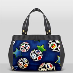 Textile Football Soccer Fabric Oversize Office Handbag (2 Sides) by Pakrebo