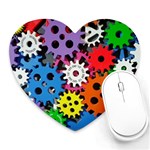 The Gears Are Turning Heart Mousepads Front