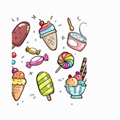 Doodle Cartoon Drawn Cone Food Small Garden Flag (two Sides) by Pakrebo