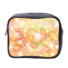 Valentine Heart Love Pink Mini Toiletries Bag (two Sides) by Mariart