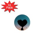 Tree Heart at Sunset 1  Mini Magnet (10 pack)  Front