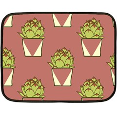 Cactus Pattern Background Texture Double Sided Fleece Blanket (mini)  by Pakrebo