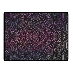 Mandala Neon Symmetric Symmetry Double Sided Fleece Blanket (small)  by Pakrebo