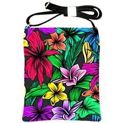 Hibiscus Flower Plant Tropical Shoulder Sling Bag by Pakrebo