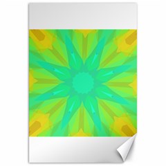 Kaleidoscope Background Green Canvas 20  X 30  by Mariart