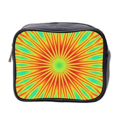 Kaleidoscope Background Mandala Red,green Sun Mini Toiletries Bag (two Sides) by Mariart