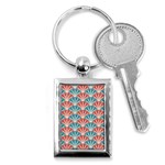 Seamless Patter Peacock Feathers Key Chains (Rectangle)  Front